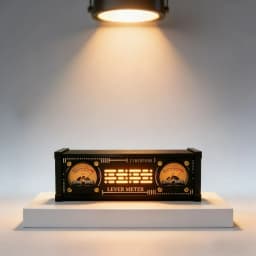 E-Electronic Analog VU Level Meter RGB Light Voice Controller with Backlight Desktop Decorations