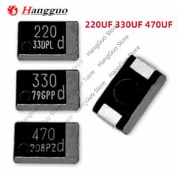 100PCS/Lot 220UF 330UF 470UF 6.3V D type 7343 Tantalum capacitor for replace the notebook OE128 OE907