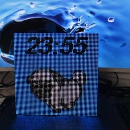 ESP32 WiFi Automatic Calibration Steam Punk Pixel Clock Esports Room Desktop Gift