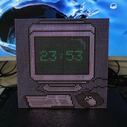 ESP32 WiFi Automatic Calibration Steam Punk Pixel Clock Esports Room Desktop Gift
