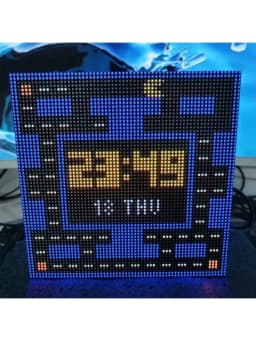 ESP32 WiFi Automatic Calibration Steam Punk Pixel Clock Esports Room Desktop Gift