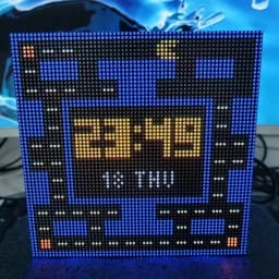 ESP32 WiFi Automatic Calibration Steam Punk Pixel Clock Esports Room Desktop Gift