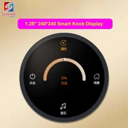 1.28 Inch 240*240 Round Circular Rotary Knob IPS Serial UART UI LCD Module Panel Display Screen Switch Key for 2nd Development