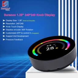 1.28 Inch 240*240 Round Circular Rotary Knob IPS Serial UART UI LCD Module Panel Display Screen Switch Key for 2nd Development
