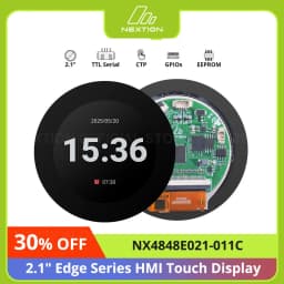 NEXTION NX4848E021-011C 2.1″ LCD-TFT Capacitive HMl Touch Display Module Edge Series RGB 65K Color Touchscreen Built-in RTC