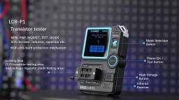 FNIRSI LCR-P1 Transistor Tester Diode Triode Capacitance Resistance Meter LCR ESR Meter NPN PNP MOSFET IR Multifunction Tester