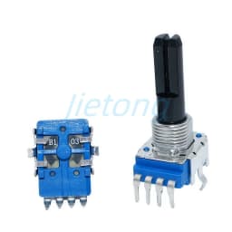 100pcs Flx6 Ddj400 Pioneer DJ With Click Center Midpoint Mixer Potentiometer RK11 4Pins B103 B10K Half Shaft Length 23MM