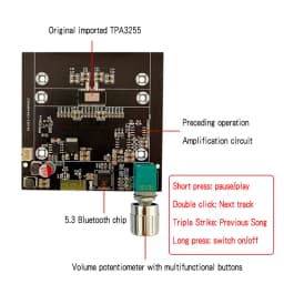 ZK-3002 TPA3255 Bluetooth 5.3 Digital Amplifier Board 300W×2 Dual Channel Audio Power Amp Module