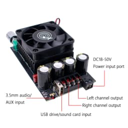 ZK-3002 TPA3255 Bluetooth 5.3 Digital Amplifier Board 300W×2 Dual Channel Audio Power Amp Module