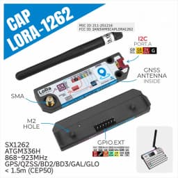 Official M5Stack Cap LoRa1262 LoRa GPS Beidou GNSS Support Meshtastic