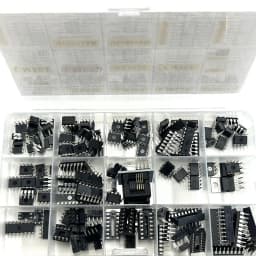 150Pcs Assorted IC Chip Kit Op-Amp Oscillator PC817 NE555 LM358 LM324 Transistor Array Electronic Components Set with Sockets