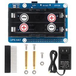 Raspberry Pi 4B/3B+ UPS Battery Pack -5V Lithium Power Supply Module with Rechargeable Battery Cycle Charging
