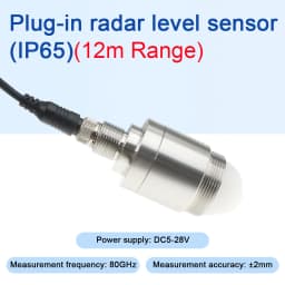 Ultrasonic Level Sensor 80GHz Radar Level Gauge Non-Contact Distance Measurement 3M 7M 12M RS485 4-20mA Output DC 5-28V