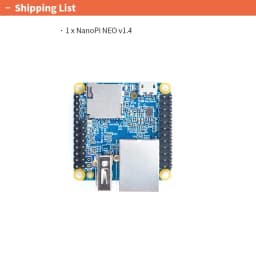 NanoPi Neo V1.4 LTS 512Mb DDR RAM Allwinner H3 Quad Cortex-A7 Up to 1.2GHz, OpenWRT, Support Ubuntu Linux Armbian DietPi Kali