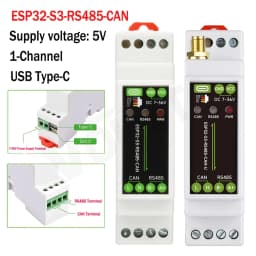 Industrial ESP32-S3-RS485-CAN Control Board With RS485 and CAN Communication Interfaces, Supports Wi-Fi/Bluetooth