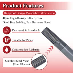 Temperature and Humidity Pipe Sensor Transmitter Industrial RS485 0-2V 0-5V 0-10V 4-20MA Output High Precision DC10-30V