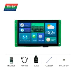 DWIN 7 Inch 800*480 TFT LCD Display Module Capacitive/Resistive TTL/RS232 Commercial Smart Screen For Arduino DMG80480C070_04W