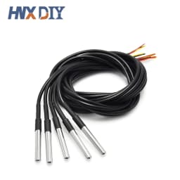 20pcs DS18b20 Waterproof Encapsulated Stainless Steel DS18B20 18B20 Temperature Sensor Probe Cable Length 1m 2m 3m 5m 500cm