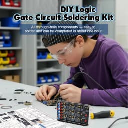 Interactive Logic Gate Learning Kit DIY Soldering Project with LED Simulation Electronics Teaching Tool for School Students STEM