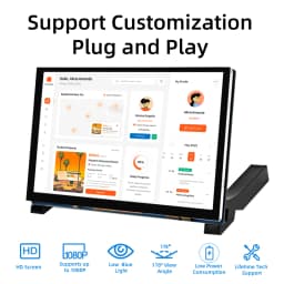 Raspberry Pi 5/4B/3B+/3B/3A+/2B/B+ 5-Point DSI Touch Screen Driver-Free 4.3/5/7 Inch 800x480 LCD Display Screen for Raspberry Pi