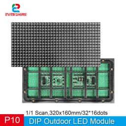 P10 DIP RGB Outdoor Waterproof High Brightness LED Traffic Light IP65 320*160mm Display Screen 32x16 Pixels