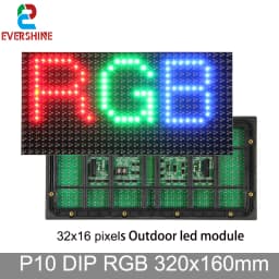 P10 DIP RGB Outdoor Waterproof High Brightness LED Traffic Light IP65 320*160mm Display Screen 32x16 Pixels