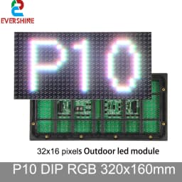 P10 DIP RGB Outdoor Waterproof High Brightness LED Traffic Light IP65 320*160mm Display Screen 32x16 Pixels