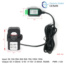 Split Core Current Sensor QNDBK3-16 Ac 150A 100A 50A 63A 20A 10A RS485 Clamp Ct Transformer Open Tpye Current Transducer Modbus