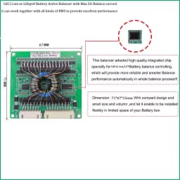 13S 14S 15S 16S Li Ion or LiFePo4 Battery Active Balancer 5A 48V 60V LiFePo4 Battery Active Equalizer Inductance Balance
