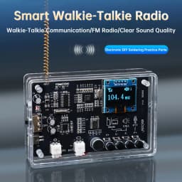 Interphone Radio Electronic DIY Kit Wireless Intercom FM Radio Circuit Board Welding Practice Walkie Talkie DIY Kit Micro USB