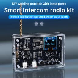 Interphone Radio Electronic DIY Kit Wireless Intercom FM Radio Circuit Board Welding Practice Walkie Talkie DIY Kit Micro USB