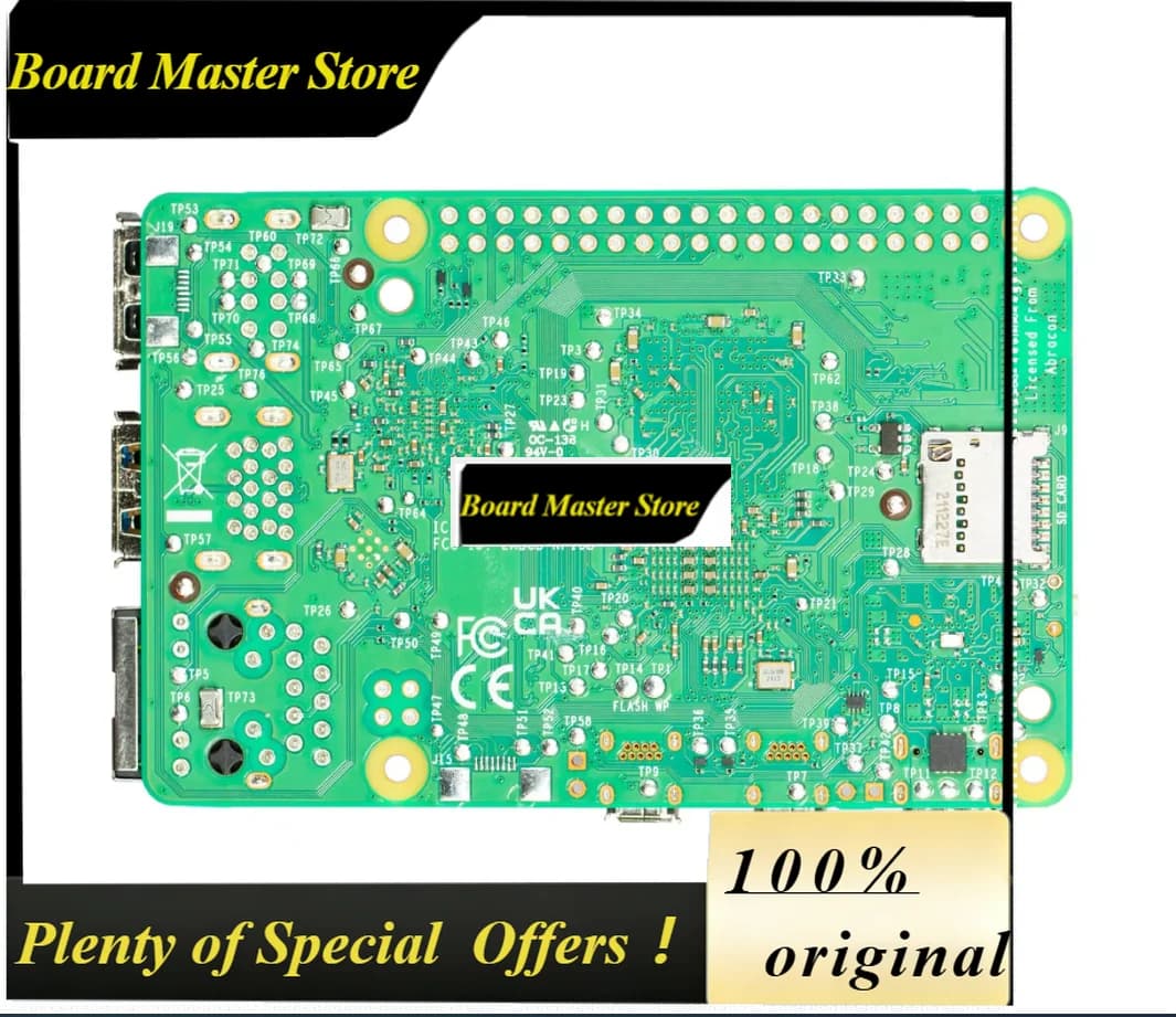 BoMaSOfficial Original Raspberry Pi 5 Single Board Computer 2GB 4GB 8GB 16GB Cortex-A76 Linux PCIe Gigabit Ethernet USB3.0 Pytho
