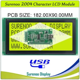 Largest 204 20X4 2004 Character LCD Module Display Screen Panel LCM Yellow Green with LED Backlight