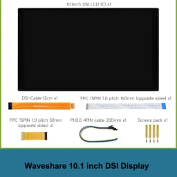 Waveshare 10.1 inch IPS Capacitive Touchscreen DSI Display 1280x800 Pixel 10-point Touch for Raspberry Pi 5/4B/3B+/3A+, CM3/3+/4