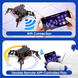 ACEBOTT ESP8266 Bionic Quadruped Spider Robot Kit App Remote Control Walking Crawling STEM Robotics Project for Arduino ESP32