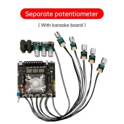2.1 Channel Bluetooth 5.0 Subwoofer DC15-36V Amplifier Board 220WX2+350W Power Audio Stereo Amplifier Board Bass AMP AUX