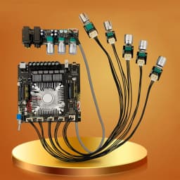2.1 Channel Bluetooth 5.0 Subwoofer DC15-36V Amplifier Board 220WX2+350W Power Audio Stereo Amplifier Board Bass AMP AUX