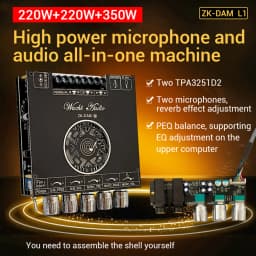 2.1 Channel Bluetooth 5.0 Subwoofer DC15-36V Amplifier Board 220WX2+350W Power Audio Stereo Amplifier Board Bass AMP AUX