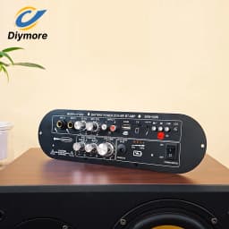 50W+50W Amplifier Board Bluetooth DIY D1200 2.0-Channel Amplifier Module DC15-18V Car AUX Player TF Card Slot USB FM with Mic