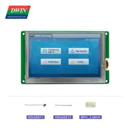 DWIN 4.3 Inch 800x480 TFT LCD Display Module IPS Industrial Grade HMI TTL/RS232 High Brightness Touch Screen DMG80480T043_09W