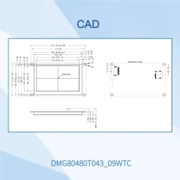 DWIN 4.3 Inch 800x480 TFT LCD Display Module IPS Industrial Grade HMI TTL/RS232 High Brightness Touch Screen DMG80480T043_09W