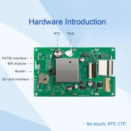 DWIN 4.3 Inch 800x480 TFT LCD Display Module IPS Industrial Grade HMI TTL/RS232 High Brightness Touch Screen DMG80480T043_09W