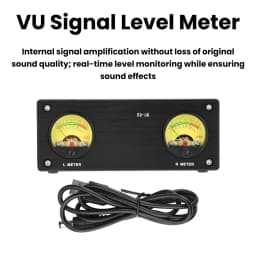 DC 5V Xz-U6 VU Meter Audio VU Meter with 3.5mm/RCA Connectors High Precision Meter Audio Level Indicator