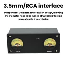 DC 5V Xz-U6 VU Meter Audio VU Meter with 3.5mm/RCA Connectors High Precision Meter Audio Level Indicator