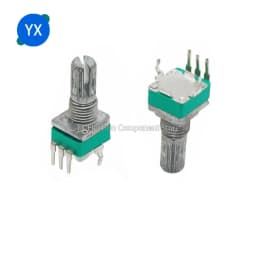 100PCS RK097 15mm Shaft Precision Logarithmic (Audio Taper) Potentiometer Vertical Single Turn D-Axis A5K A50K A100K A500K