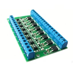 8-Channel Opto-Isolated MOSFET Driver Module DC 3.7-27V 10A Per Channel, PWM 3-20V Input, 0-20kHz, for PLC Signal Amplification