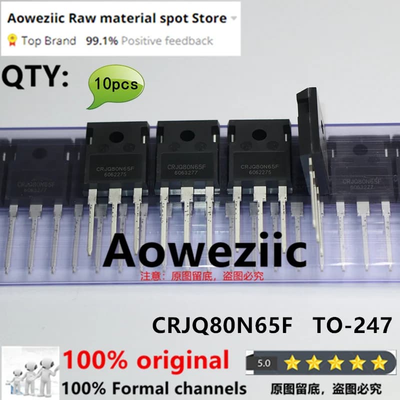 Aoweziic 2022+ 100% New Original CRJQ80N65F TO-247 MOS FET 43A 650V