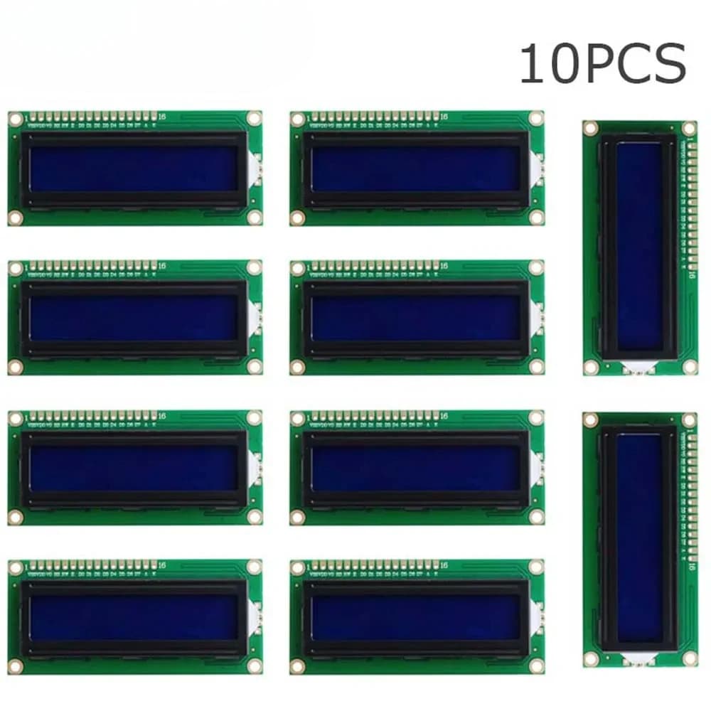 10PCS LCD1602 1602 LCD Module Blue Screen 16x2 Character LCD Display PCF8574T PCF8574 IIC I2C Interface 5V for arduino