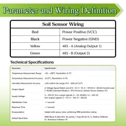 Soil Temperature Humidity Sensor Probe RS485 Output 0-5V 0-10V 4-20mA Analog Soil Moisture Detector Sensors IP68 Protection
