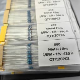 2900Pcs/lot 145 Values 1/8W 0.125W 1% 1-10M Metal Film Resistors Book Assorted Pack Kit Set Lot Resistors Assortment Kits